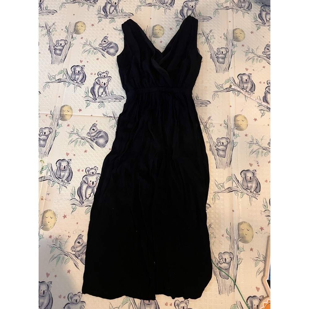 Madewell Black Jumpsuit Womens Size XXS One Piece V Neck Capsule Flowy pockets